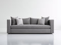 Sofás 3 plazas tapizado 225x95x82 cm - gris medio - diseño moderno de asiento profundo para salón