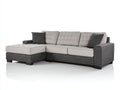 Sofás de esquina de tela 260 x 180 x 85 cm color beige y gris oscuro estilo moderno