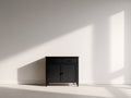 Mueble recibidor de madera con 2 cajones y 2 puertas 80x38x90 cm - Negro - Diseño compacto con almacenamiento cerrado