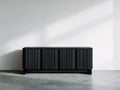 Mueble recibidor de madera 160x40x80 cm - color negro - diseño moderno con almacenamiento para entrada